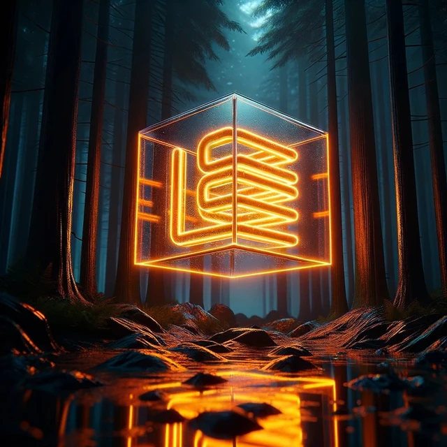 Orange forest cube