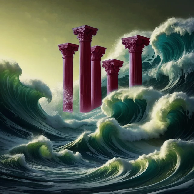 Columns in the surf